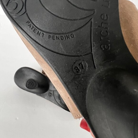 ARCHE EXOR women sandals taupe Nubuck Cage Heel Slingback - Picture 8 of 8